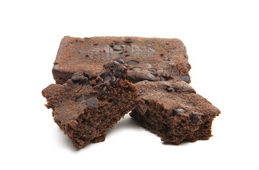 american brownie pie isolated