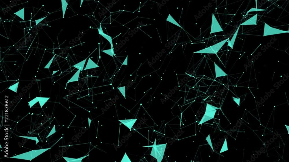 Poster constellation. cosmic invasion. computer graphics of moving particles. animated background. seamless