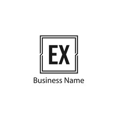 Obraz premium Initial Letter EX Logo Template Design