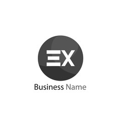 Initial Letter EX Logo Template Design