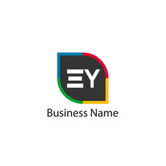 Initial Letter EY Logo Template Design