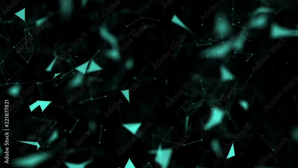 Poster enchanting movements. the constellation. cosmic invasion. computer graphics of moving particles. ani