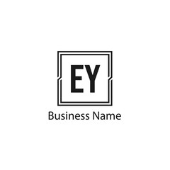 Initial Letter EY Logo Template Design