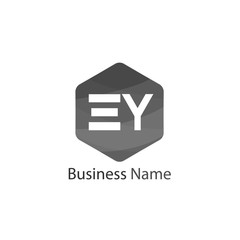 Initial Letter EY Logo Template Design