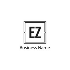 Initial Letter EZ Logo Template Design