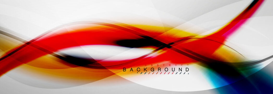 Smooth flowing wave motion concept background © antishock