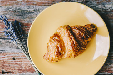 freshly baked croissant