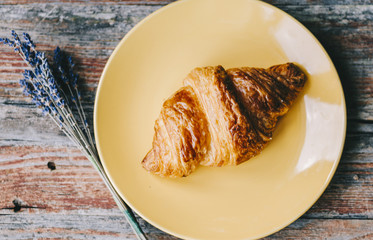 freshly baked croissant