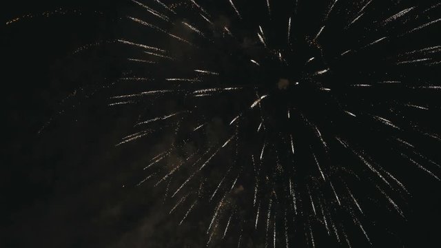 Footage New Year celebration fireworks