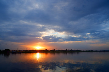 Sunrise by Oka River