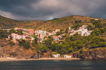 Typical Vermilion Coast beach in France