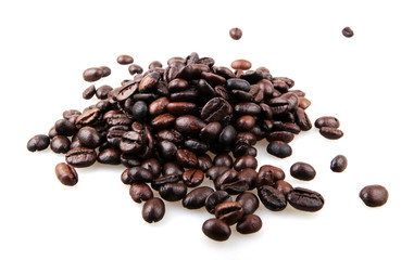 Coffee Beans isolated on white.