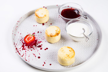 three small pancakes