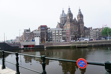 Amsterdam Stadt in Holland im Sommer