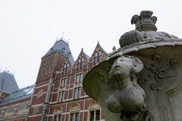 Obraz premium Architektur und kunst in Amsterdam in Holland