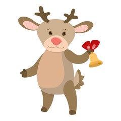 Fototapeta premium Hand drawn deer. Natural colors. Collection of vector hand drawn elements. Illustration
