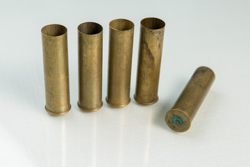 hunting cartridges, cartridges on white background, hunting ammunition	