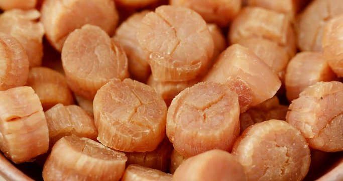 Stack of dry scallop