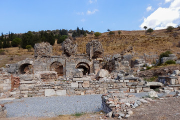 Fototapeta na wymiar Ruins of the ancient city of Ephesus in Turkey. 