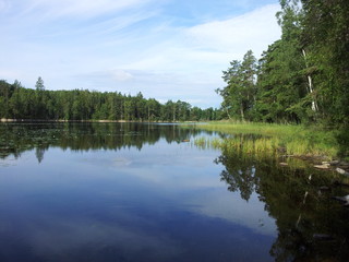 Obraz na płótnie Canvas swedish lakeside 02