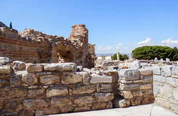 Ruins of the ancient city of Ephesus in Turkey. 