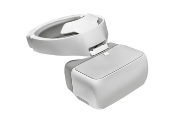 virtual reality helmet isolated on white