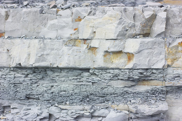 Sedimentary rock wall texture background on Black Sea
