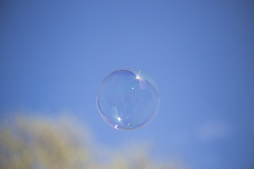 Soap bubble in the sky