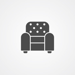 Armchair vector icon sign symbol