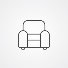 Armchair vector icon sign symbol