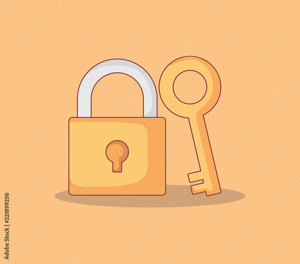Poster safe secure padlock with key