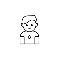 Donor man icon. Element of blood donation icon for mobile concept and web apps. Thin line Donor man icon can be used for web and mobile