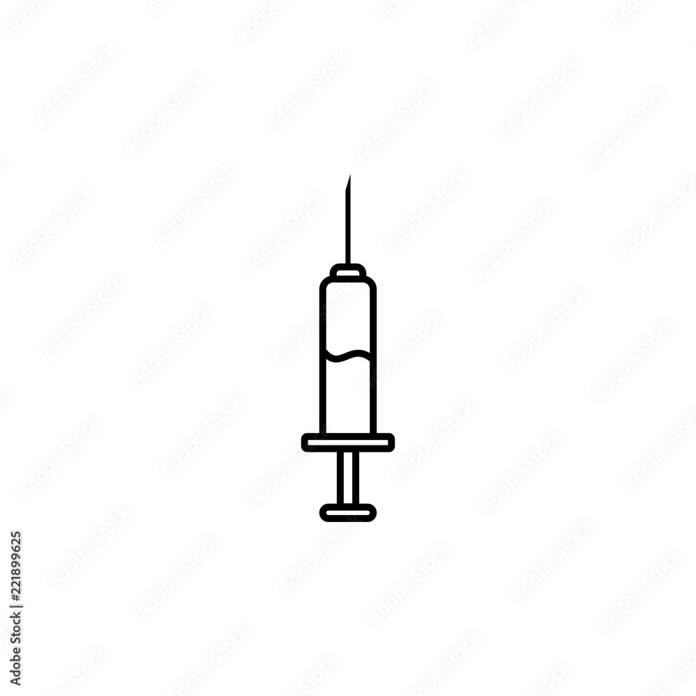 Poster syringe icon. element of blood donation icon for mobile concept and web apps. thin line syringe icon
