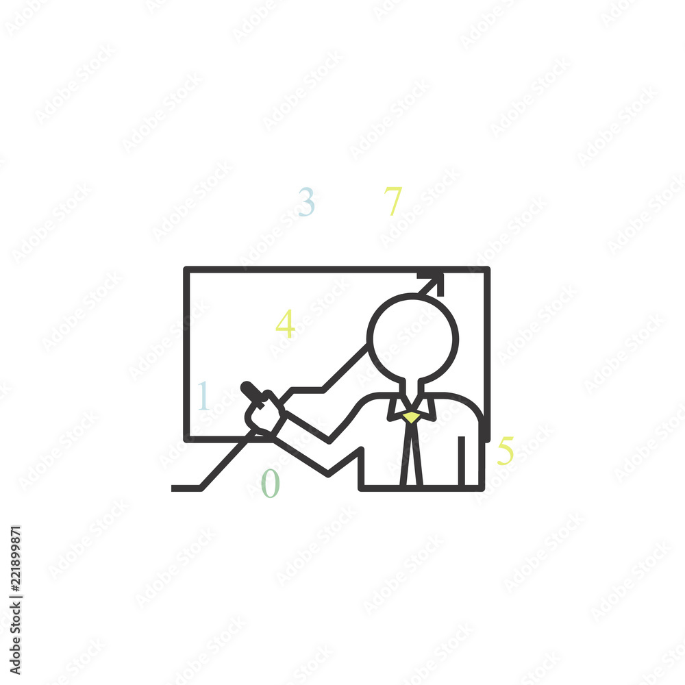 Aufkleber conference colored icon. element of business for mobile concept and web apps icon. thin line icon fo
