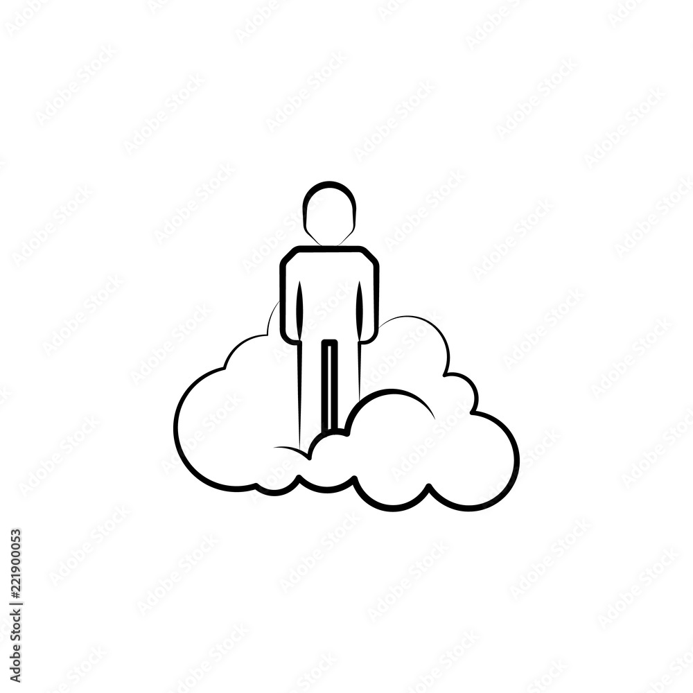 Poster astral icon. element of mad science icon for mobile concept and web apps. hand drawn astral icon can