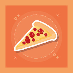 delicious pizza portion icon