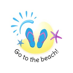 Vector illustrations for summer holiday, travel agency, sea and sun, beach vacation and party