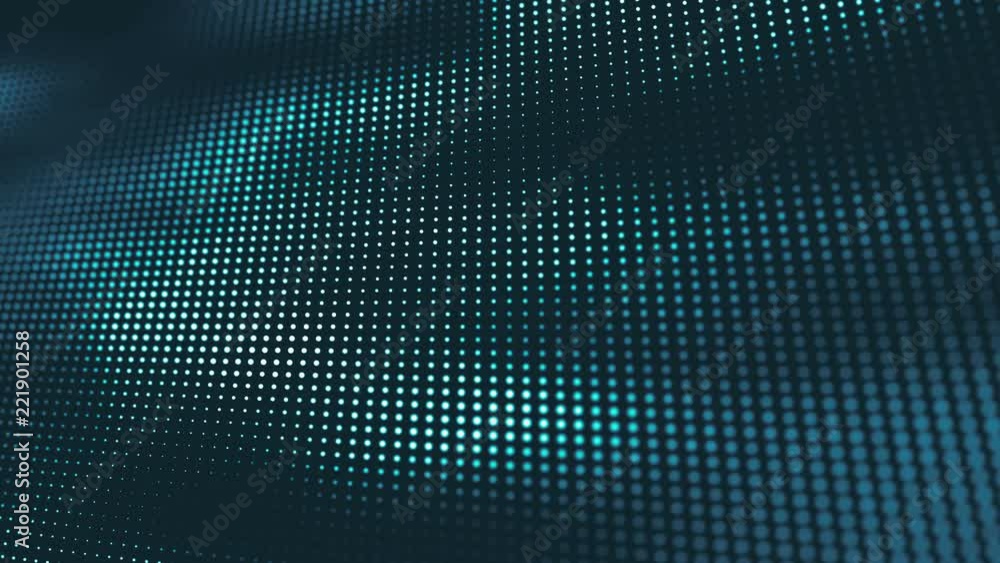 Poster digital waves in cyberspace. technology and science motion background with light particles. seamless