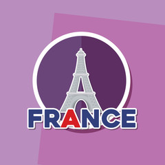 Fototapeta na wymiar france culture card with eiffel tower