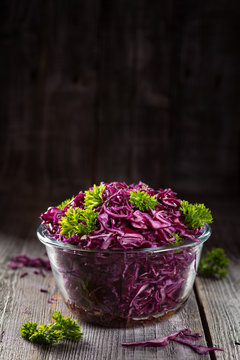 Salade de choux rouge et persil 