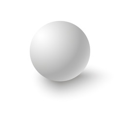 White sphere. Ball. 3D. Vector illustration