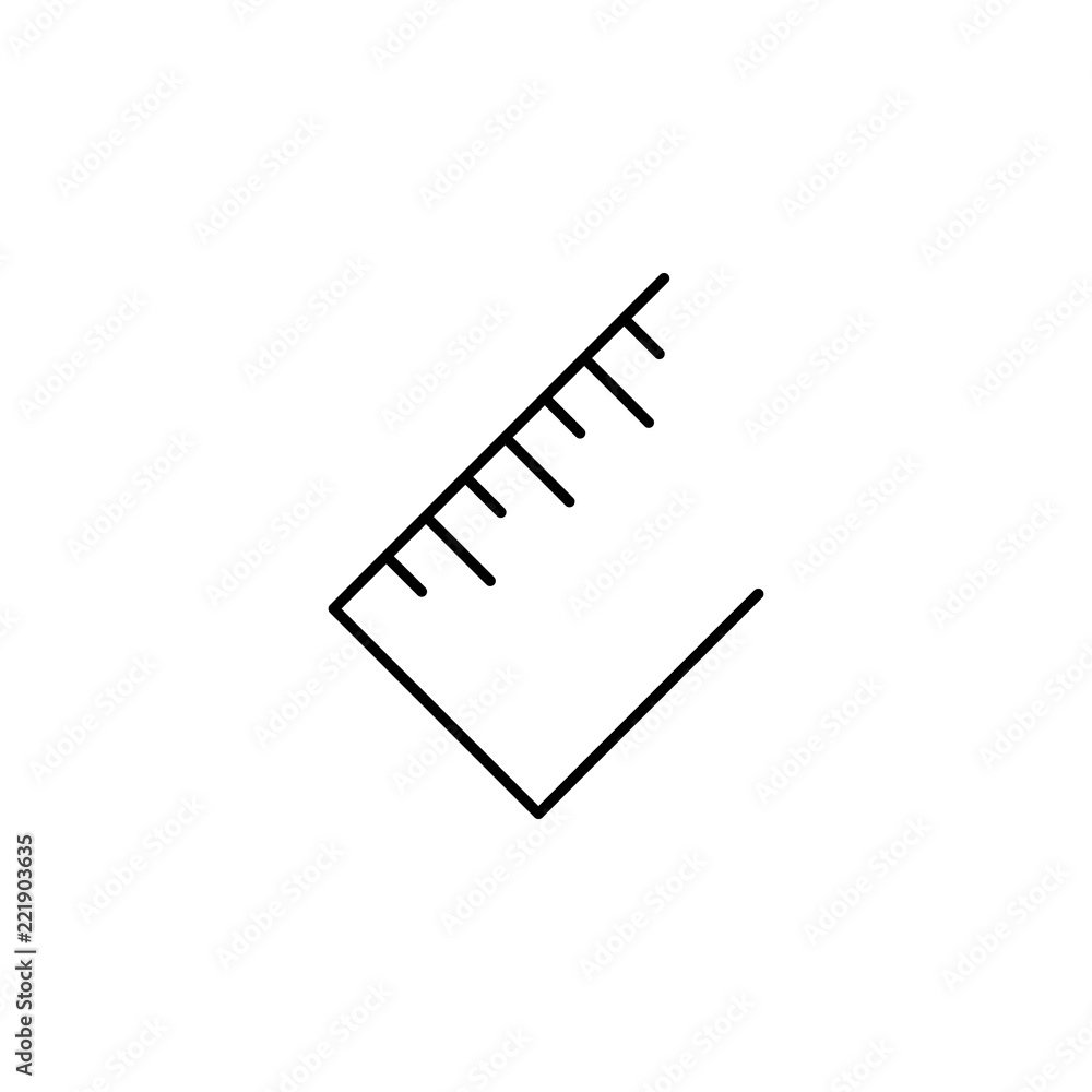 Poster ruler icon. element of school icon for mobile concept and web apps. thin line ruler icon can be used