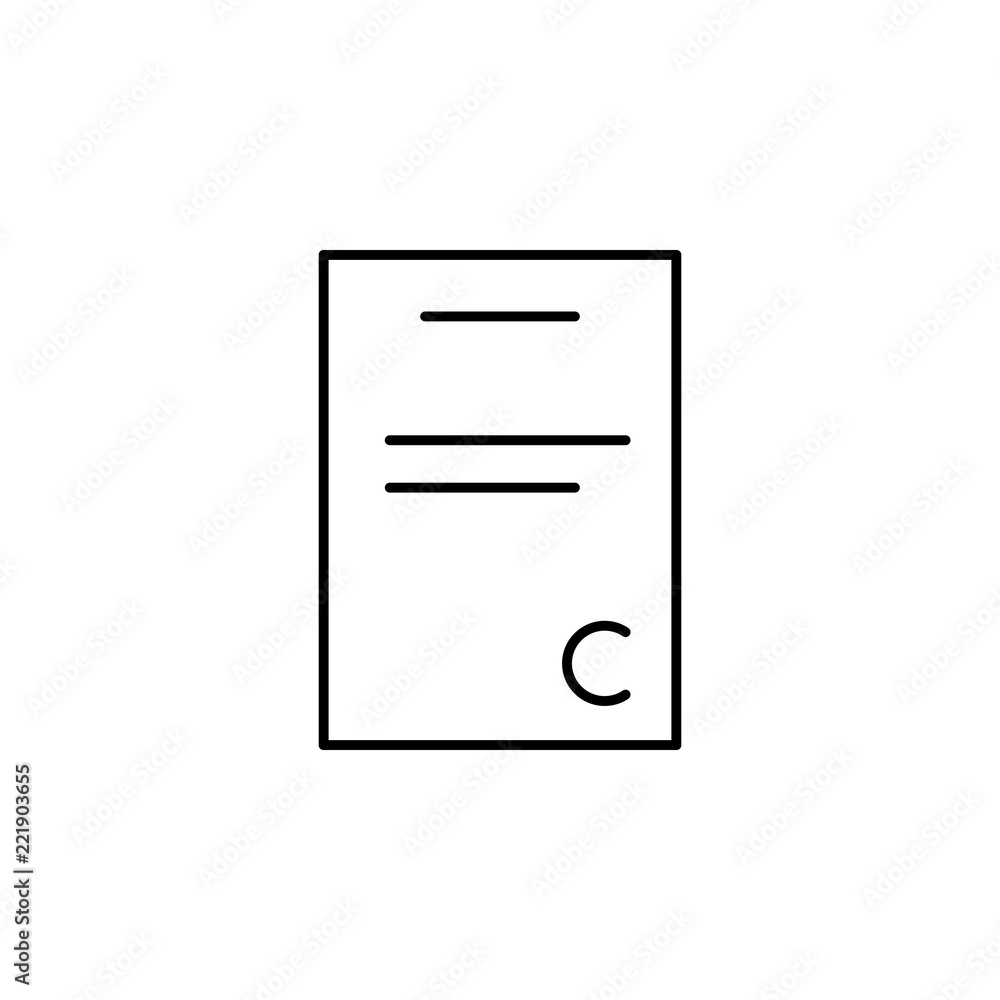 Poster certificate icon. element of school icon for mobile concept and web apps. thin line certificate icon