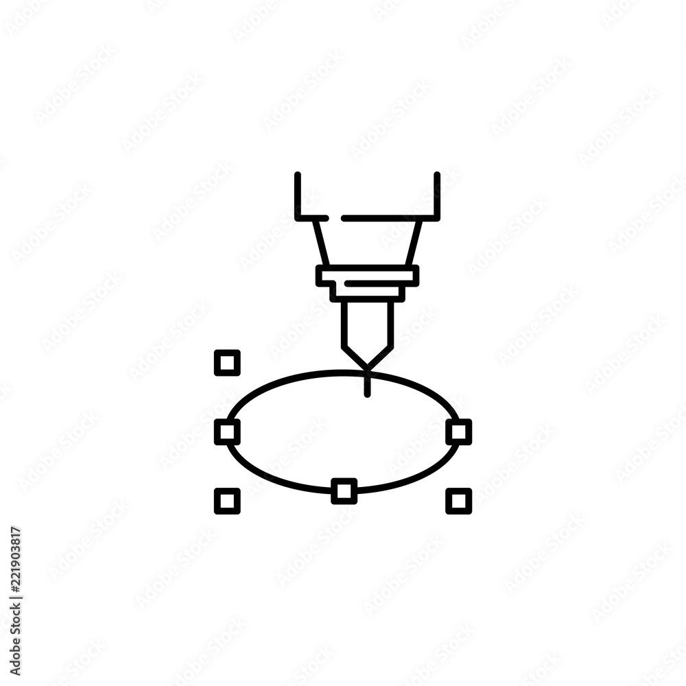 Poster artificial icon. element of laser application in production for mobile concept and web apps illustra