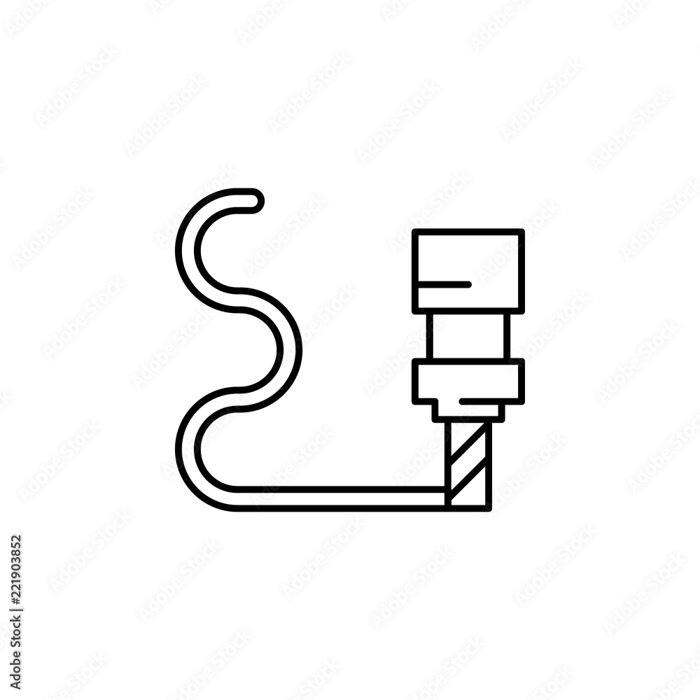 Poster manufacturing icon. element of laser application in production for mobile concept and web apps illus