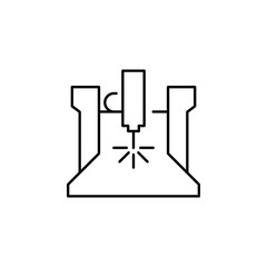 Robotic icon. Element of laser application in production for mobile concept and web apps illustration. Thin line icon for website design and development, app development