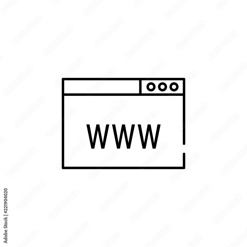 Poster web browser icon. element of seo and online marketing icon for mobile concept and web apps. thin lin