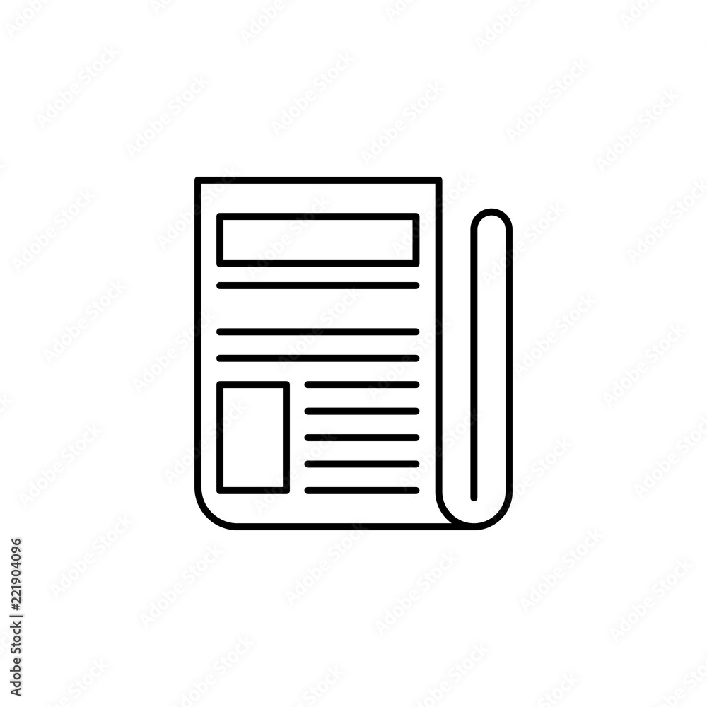 Poster newspaper icon. element of seo and online marketing icon for mobile concept and web apps. thin line 
