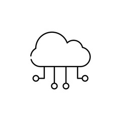 cloud storage icon. Element of seo and online marketing icon for mobile concept and web apps. Thin line cloud storage icon can be used for web and mobile