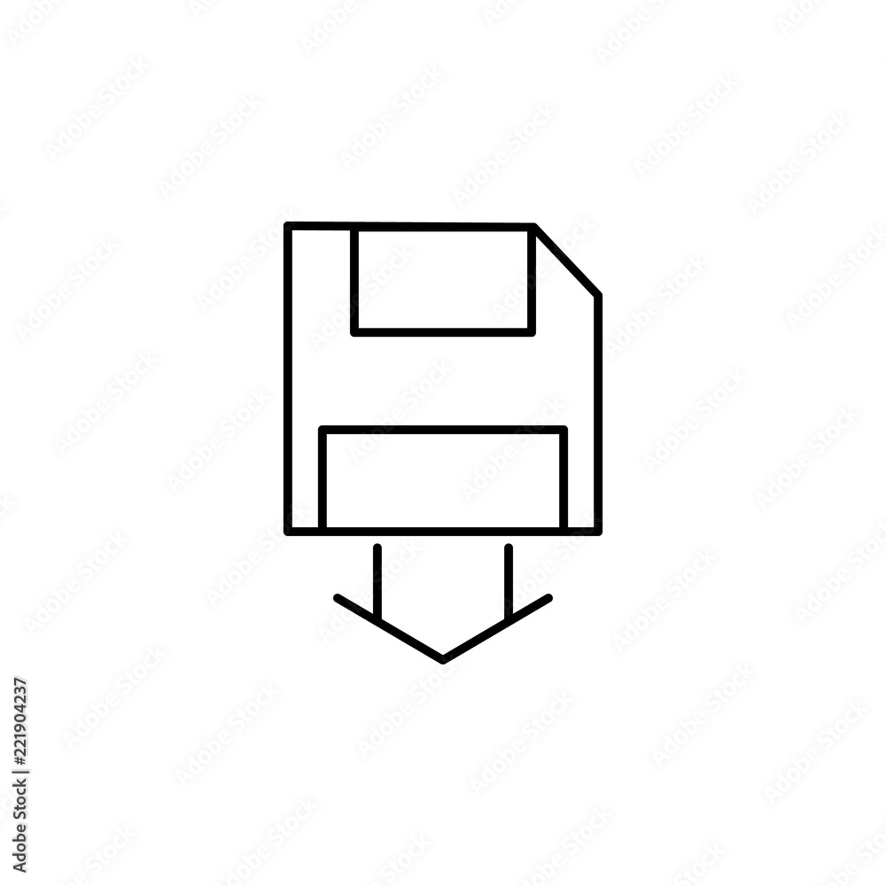Poster saving diskette data icon. element of seo and online marketing icon for mobile concept and web apps.